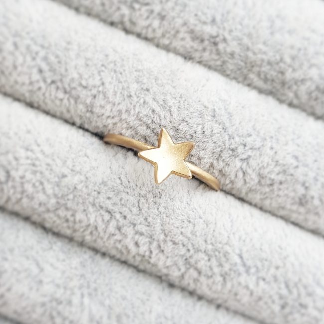 Gold Star Stacking Ring