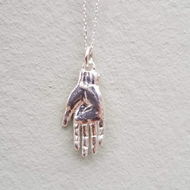 Silver Hand Necklace - Duxford Studios