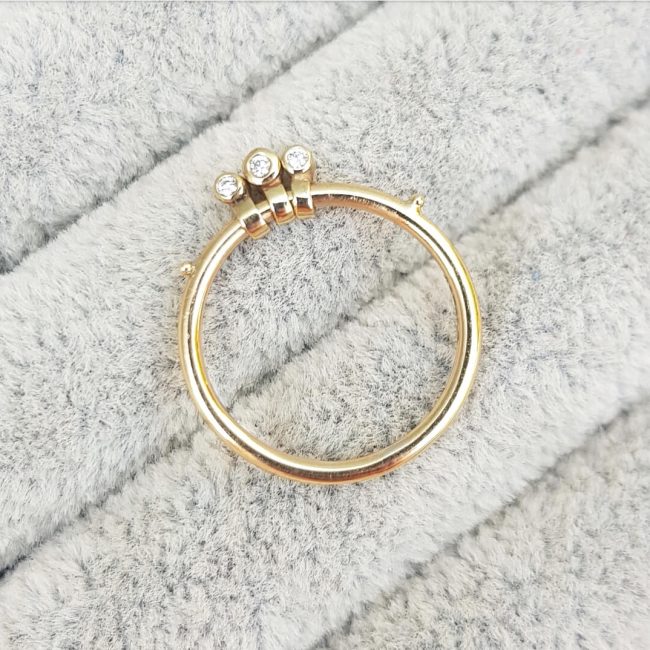 Decadence Triple Charm Diamond Ring