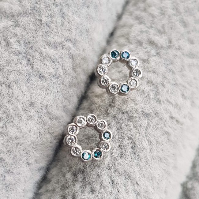 Platinum Diamond Eternity Studs - Jacks Turner