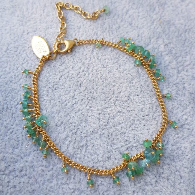 Scattered Row Emerald Bracelet - Kate Wood