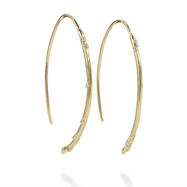 Fine delicate gold hoops -Judith Peterhoff