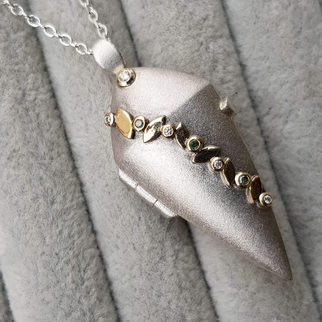 Diamond Leaf Locket - Samantha England - SE83