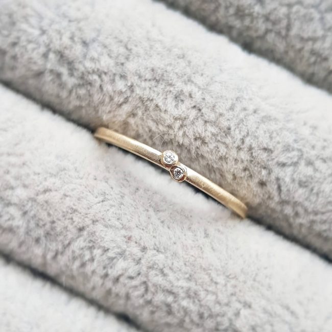 Double Diamond Stacking Ring
